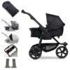 Tfk Mono 2 Kombi Kinderwagen Schwarz Luftkammer Radset Bundle Mit Cupholder -Geschäft Für Babyprodukte rs1824 t m2 ke 310 1 lpr bundle cup