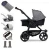 Tfk Mono 2 Kombi Kinderwagen Premium Grau Luftkammer Radset Bundle Mit Cupholder