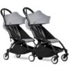 BABYZEN™ YOYO² Doppelbuggy Stone Gestell Black -Geschäft Für Babyprodukte yoyo connect yoyo 2 3 4 twin 6 black frame stone web