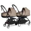 BABYZEN™ YOYO² Zwillingskinderwagen Taupe Gestell Black -Geschäft Für Babyprodukte yoyo connect yoyo 2 3 4 twin bassinet black frame taupe web