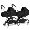 BABYZEN™ YOYO² Zwillingskinderwagen Black Gestell White -Geschäft Für Babyprodukte yoyo connect yoyo 2 3 4 twin bassinet white frame black web