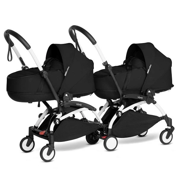 BABYZEN™ YOYO² Zwillingskinderwagen Black Gestell White 3 BABYZEN™ YOYO² Zwillingskinderwagen Black Gestell White